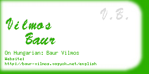 vilmos baur business card